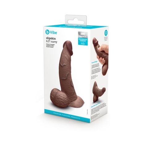 6.5 inch Dildo by b-Vibe in  shown for use by Her or Him
