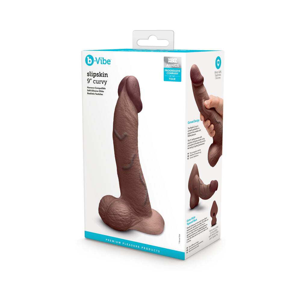 9 inch Dildo by b-Vibe in  shown for use by Her or Him