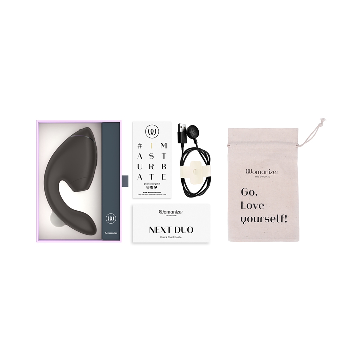 Product image of the Black Womanizer vibrator on clean background