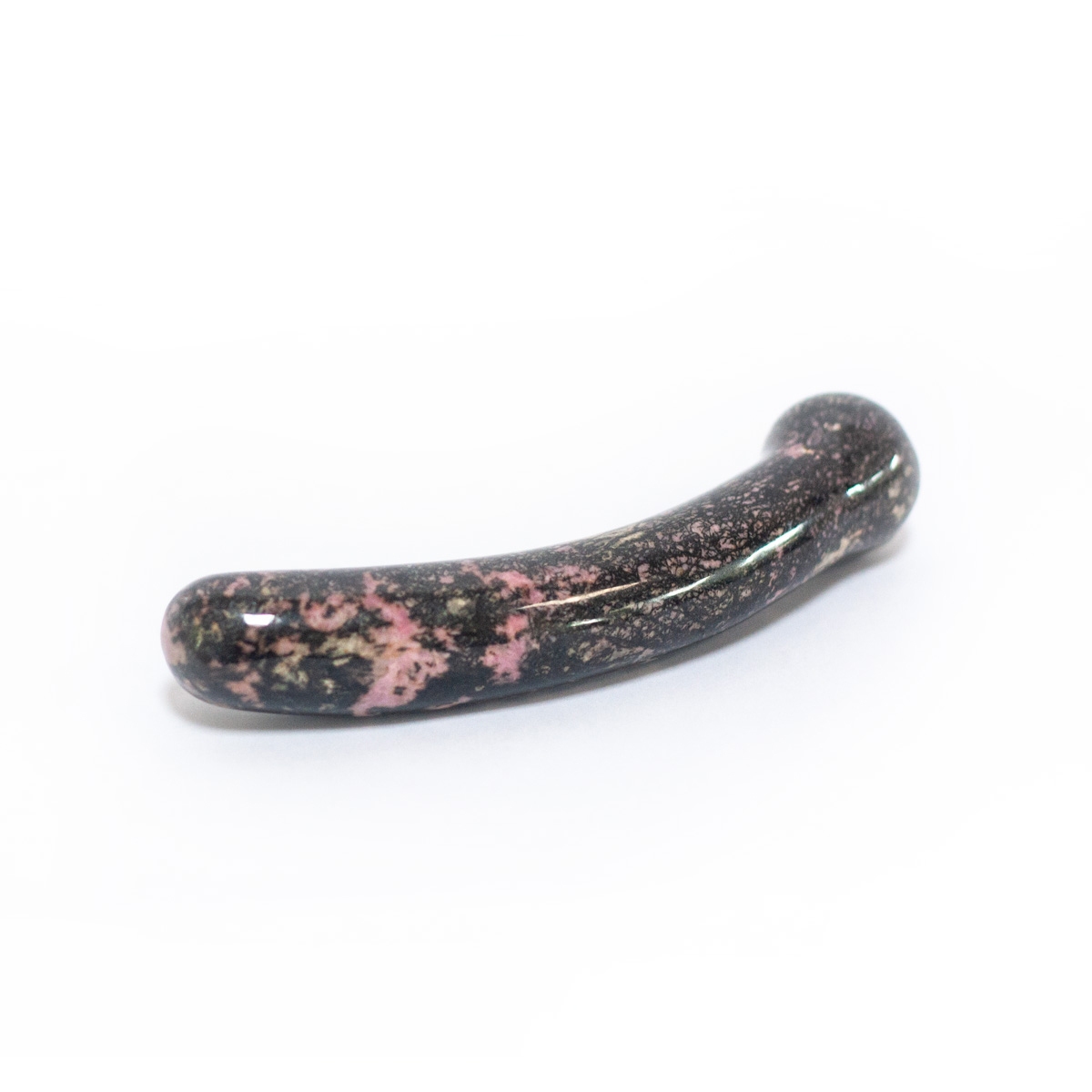 Buy Chakrubs Anahata Curve Rhodonite Wand kegel exercise device for pelvic floor muscle strengthening.