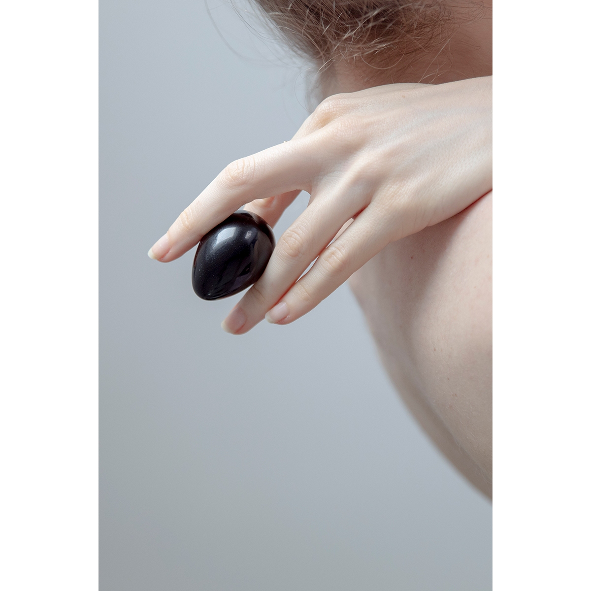 Buy Chakrubs Xaga Yoni Egg Obsid nondrilled kegel exercise device for pelvic floor muscle strengthening.