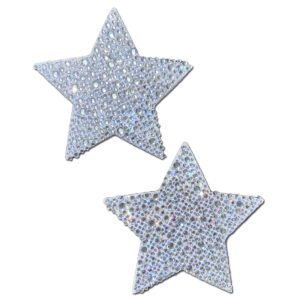 Sexy Nipple Covers  Crystal Stars White