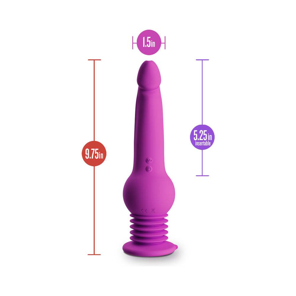 Dildo by Blush in Purple shown for pegging Her or Him