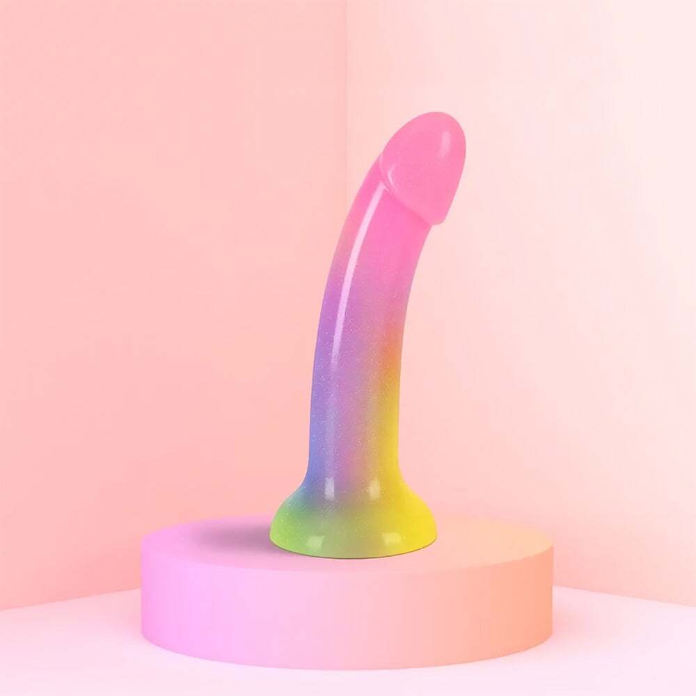 Dildo by Lovely Planet in Multi-Color shown for pegging Her or Him