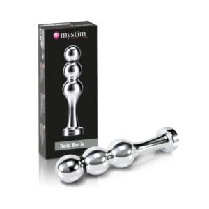 Dildo Mystim Silver Steel Chrome Bold Boris Ball Plug