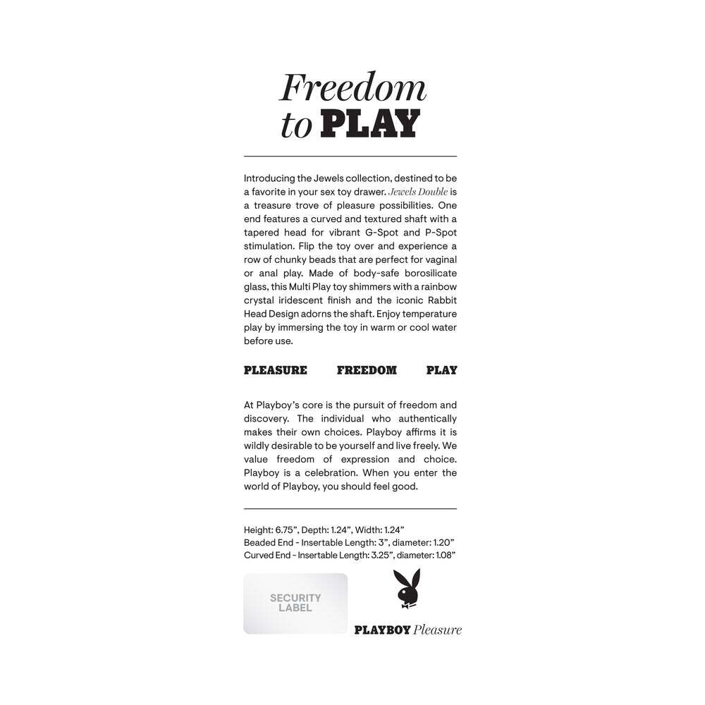 Dildo from Playboy in Clear pictured for anal pleasure for Her or Him