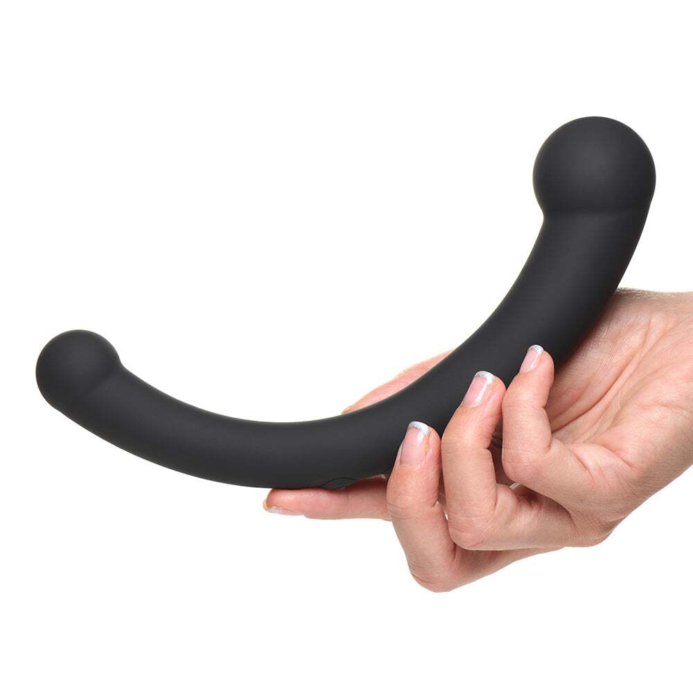 Dildo by XR Brands in Black displayed for pegging Him or Her