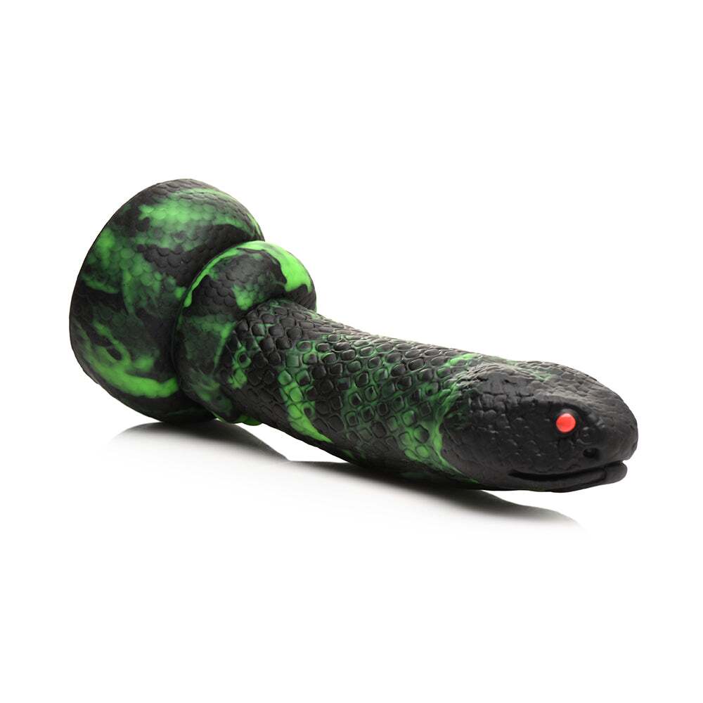 Dildo by XR Brands in Green displayed for pegging Him or Her