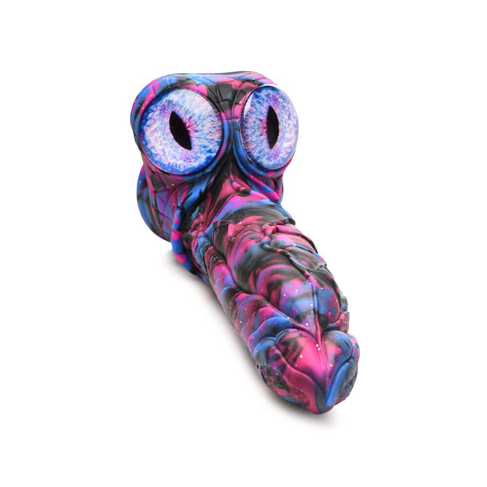 Dildo by XR Brands in Multi-Color displayed for pegging Him or Her