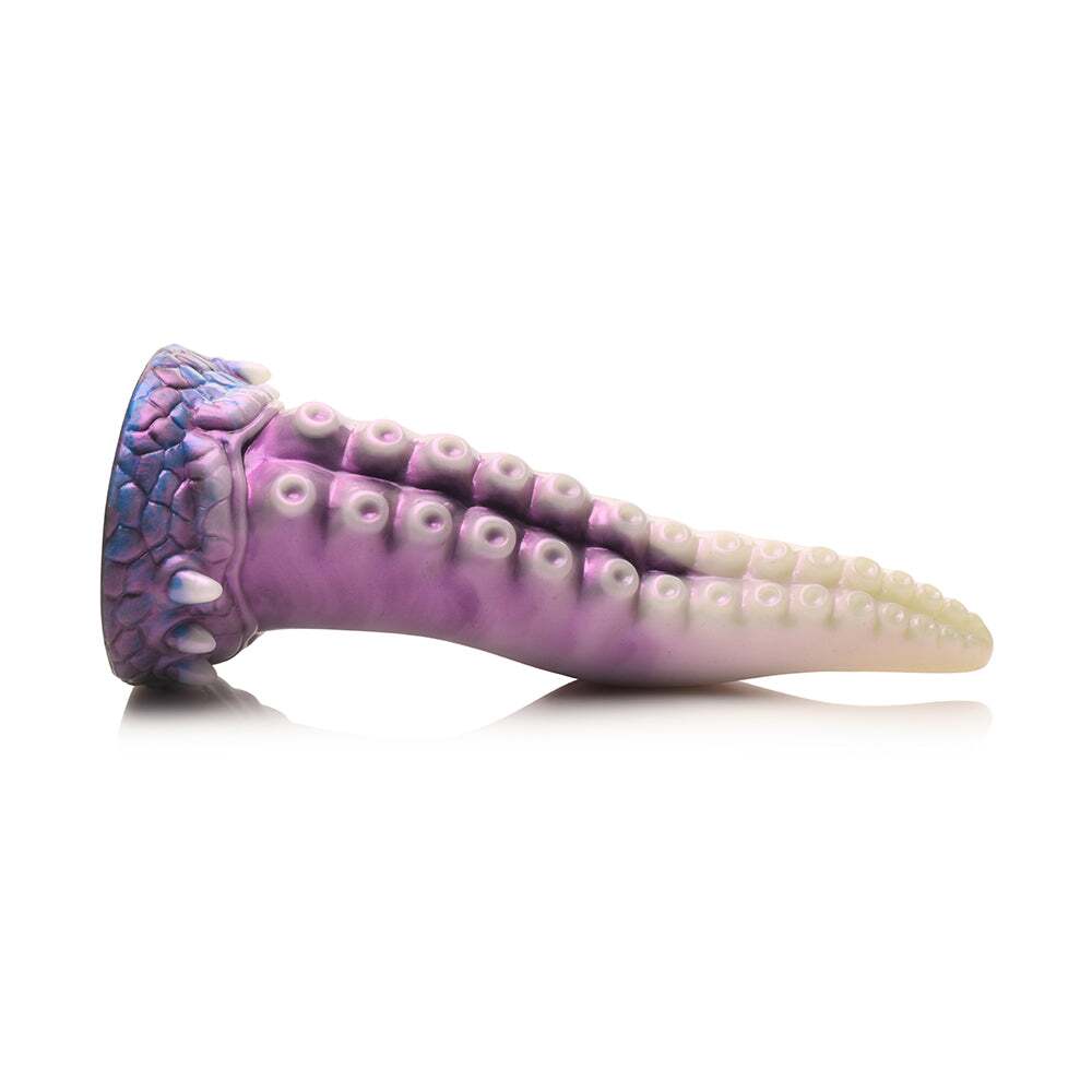 Dildo by XR Brands in Multi-Color displayed for pegging Him or Her