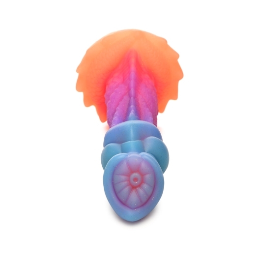 Dildo by XR Brands in Multi-Color displayed for pegging Him or Her