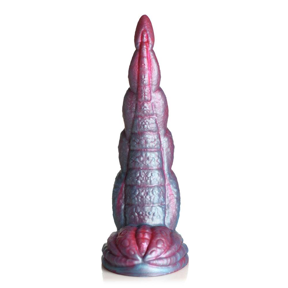 Dildo by XR Brands in Multi-Color displayed for pegging Him or Her