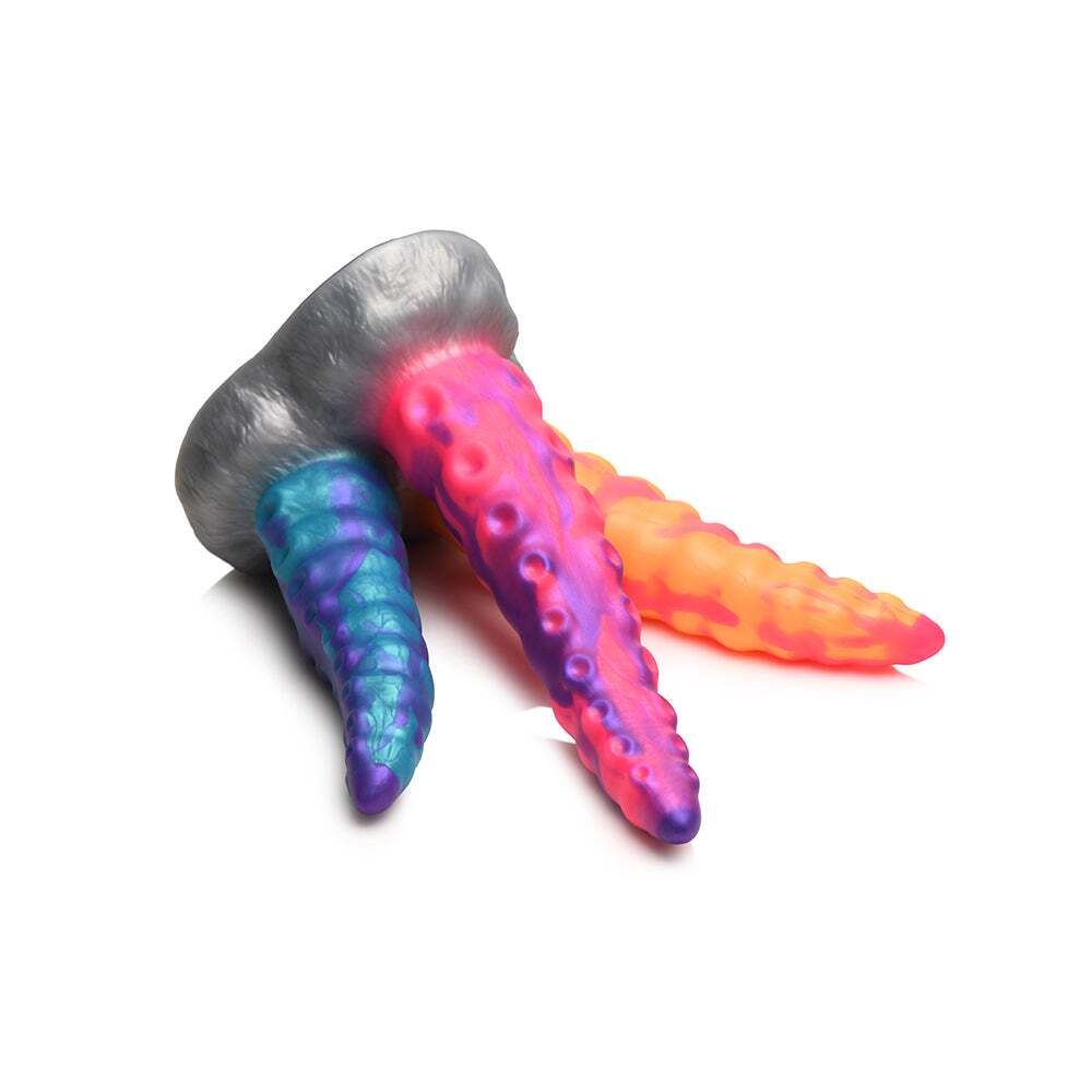 Dildo by XR Brands in Multi-Color shown for pegging Her or Him