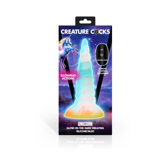 Dildo by XR Brands in Multi-Color displayed for pegging Him or Her