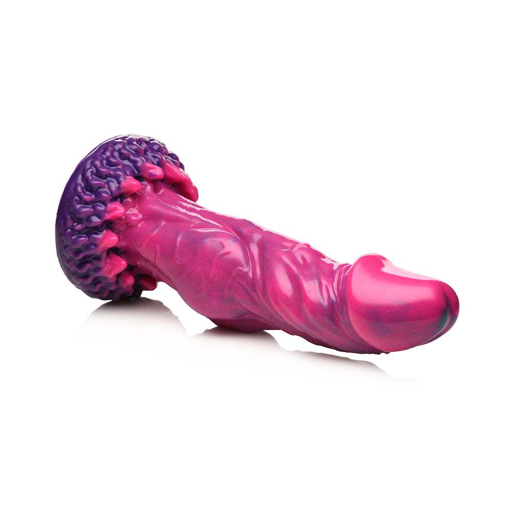 Dildo by XR Brands in Multi-Color displayed for pegging Him or Her