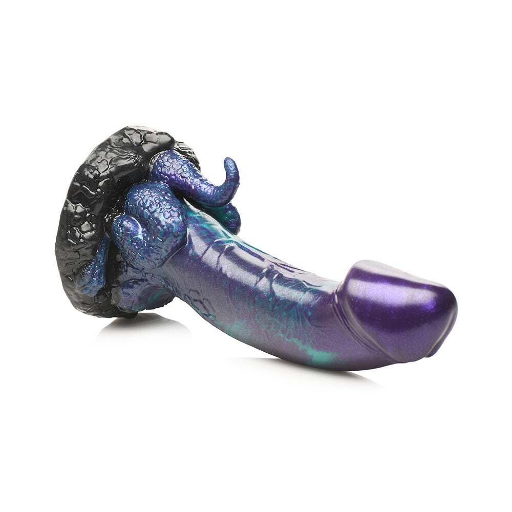 Dildo by XR Brands in Purple displayed for pegging Him or Her