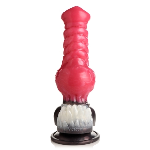 Dildo by XR Brands in Red shown for pegging Her or Him