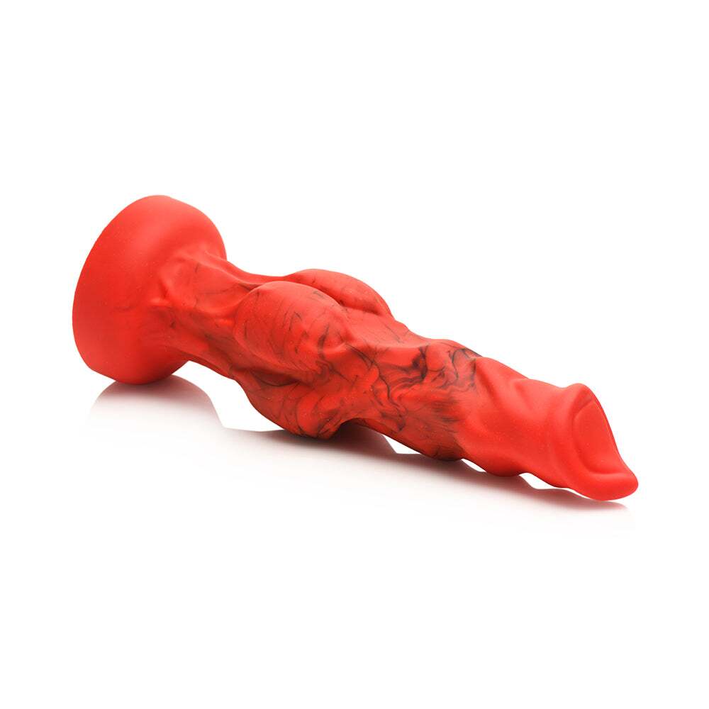 Dildo by XR Brands in Red shown for pegging Her or Him