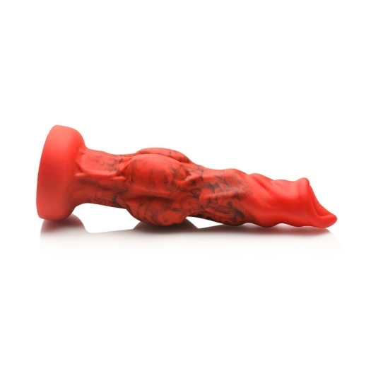 Dildo by XR Brands in Red displayed for pegging Him or Her
