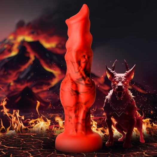 Dildo from XR Brands in Red pictured for anal pleasure for Her or Him