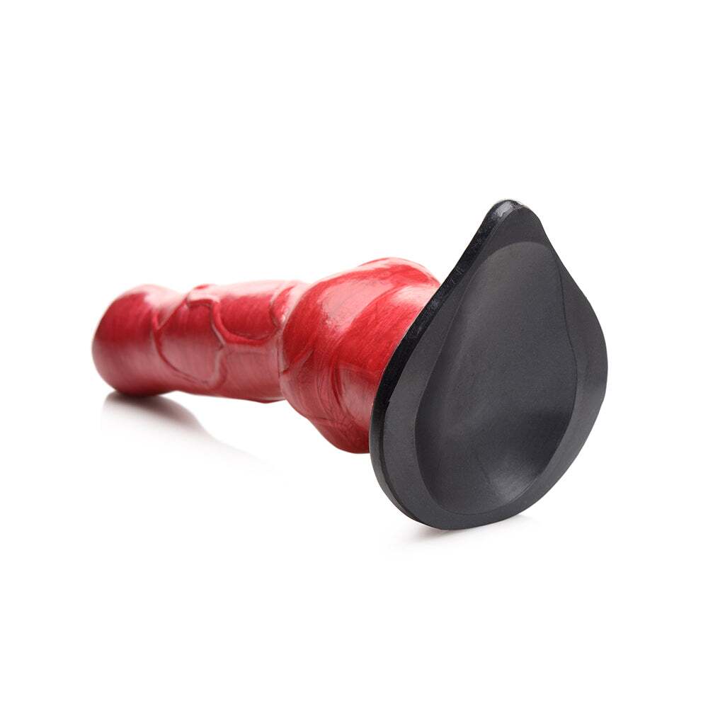 Dildo by XR Brands in Red shown for pegging Her or Him