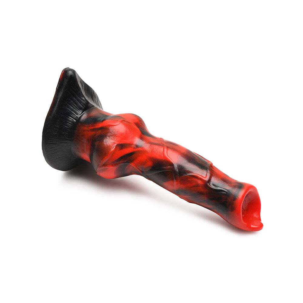 Dildo by XR Brands in Red shown for pegging Her or Him