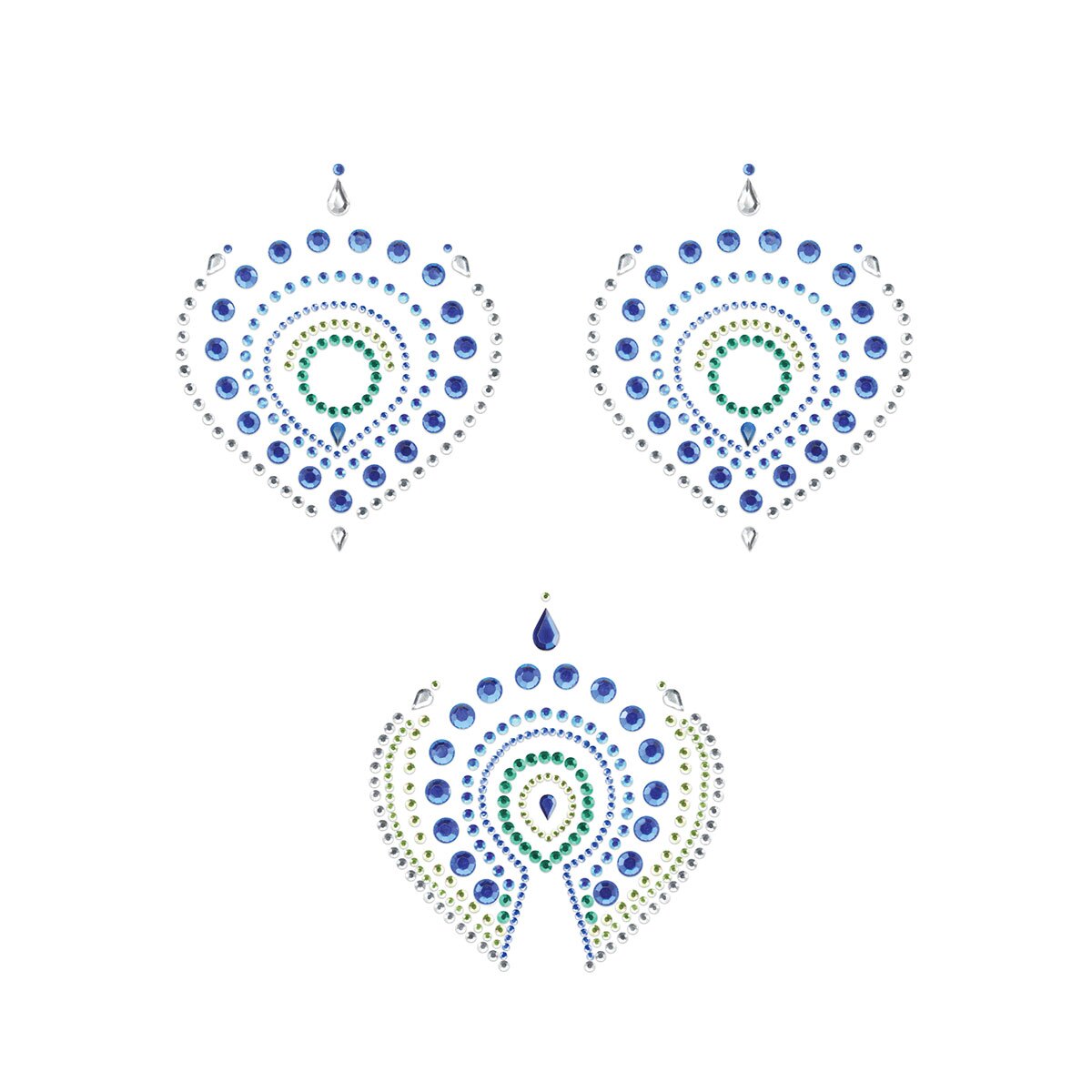 Wearing Flamboyant Blue Green nipples covers by Bijoux Indiscrets can be fun and sexy!