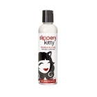Bottle of  Water Based Lube Tickle Kitty showing clean, lightweight formula