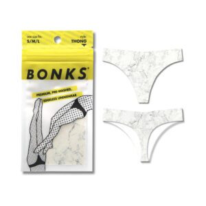 White Panties Rock Bottom Seamless Thong  by Bonks