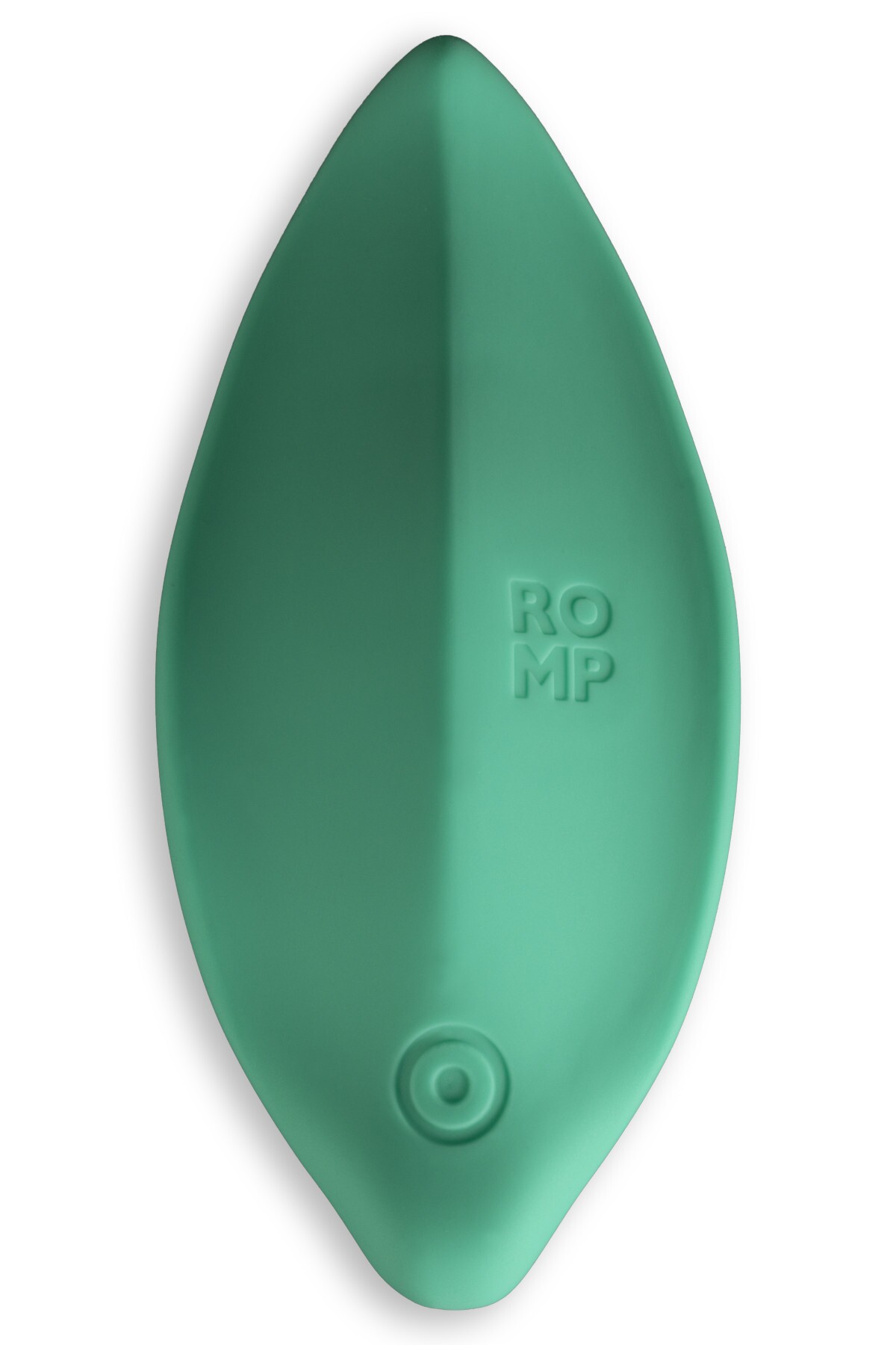ROMP vibrator Wave Lay-On Mint shown in hand for scale