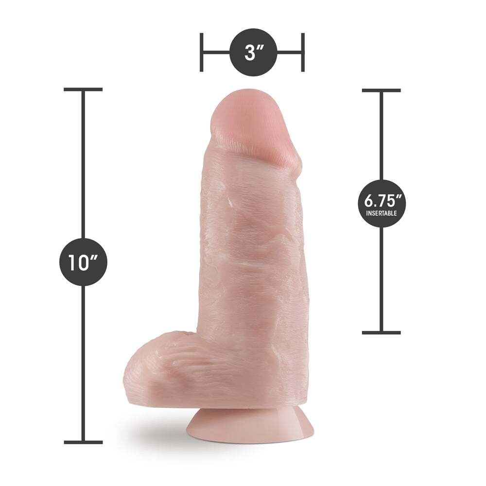 10 inch Dildo from Blush in Vanilla Ivory Beige designed for anal sex with Her or Him