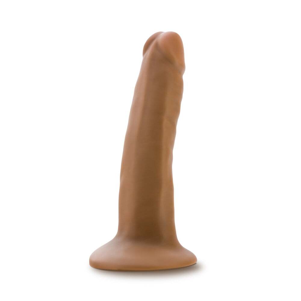 5.5 inch Dildo from Blush in Tan Light Brown Mocha designed for anal sex with Her or Him
