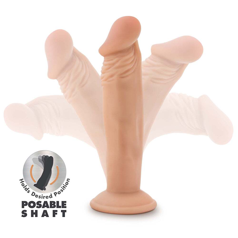 6 inch Dildo by Blush in Vanilla Ivory Beige shown for pegging Her or Him