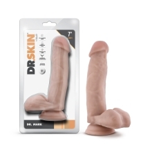 7 inch Dildo by Blush in Vanilla Ivory Beige shown for use by Her or Him