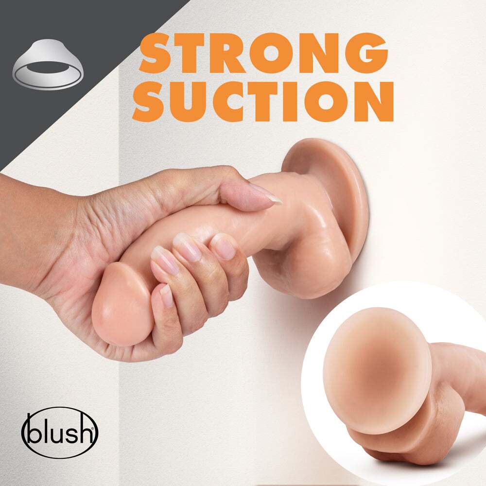 7 inch Dildo from Blush in Vanilla Ivory Beige pictured for anal pleasure for Her or Him