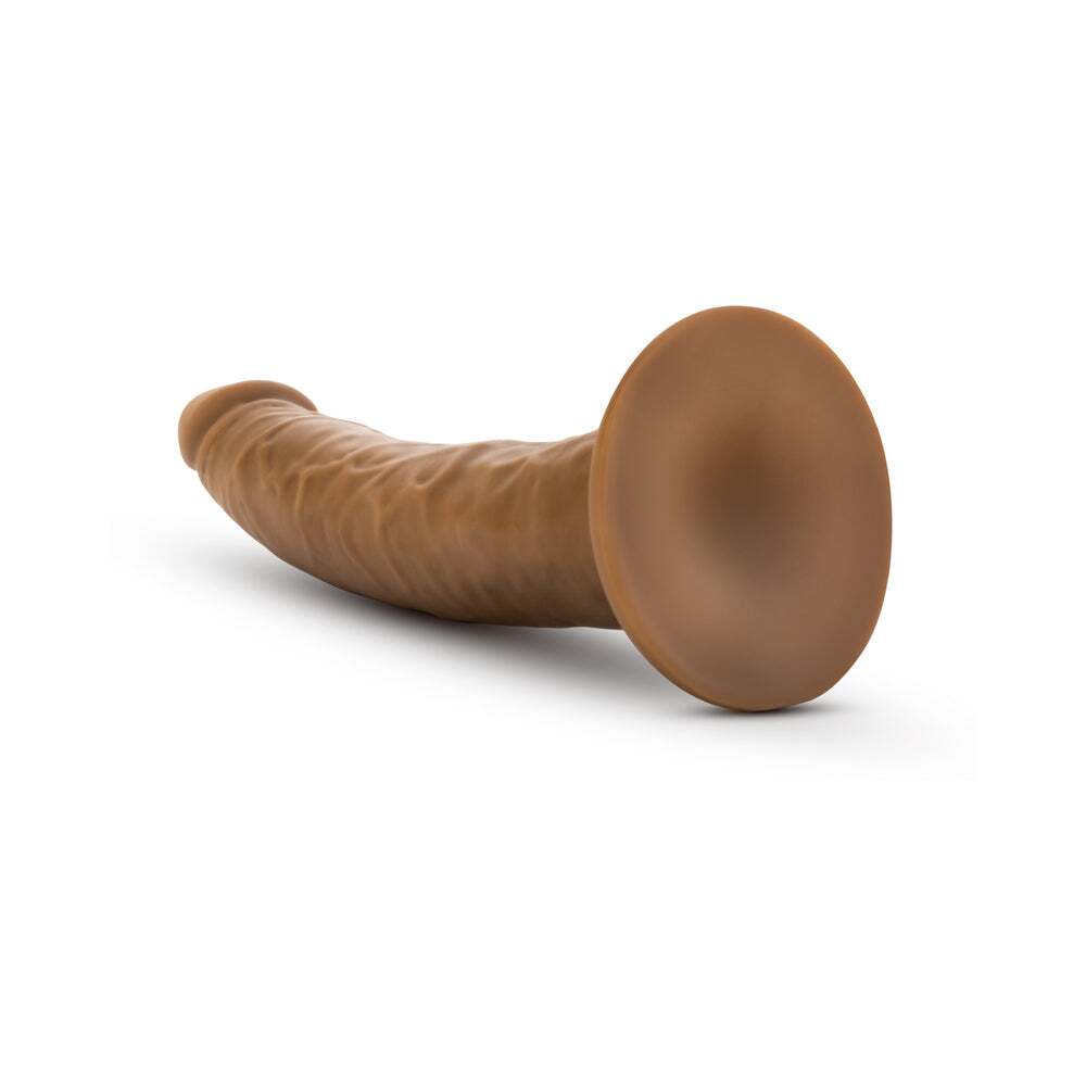 7.5 inch Dildo by Blush in Tan Light Brown Mocha shown for pegging Her or Him