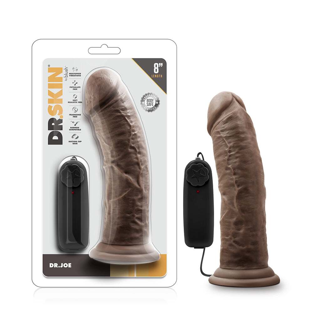 8 inch Dildo by Blush in Brown Chocolate Cocoa shown for use by Her or Him
