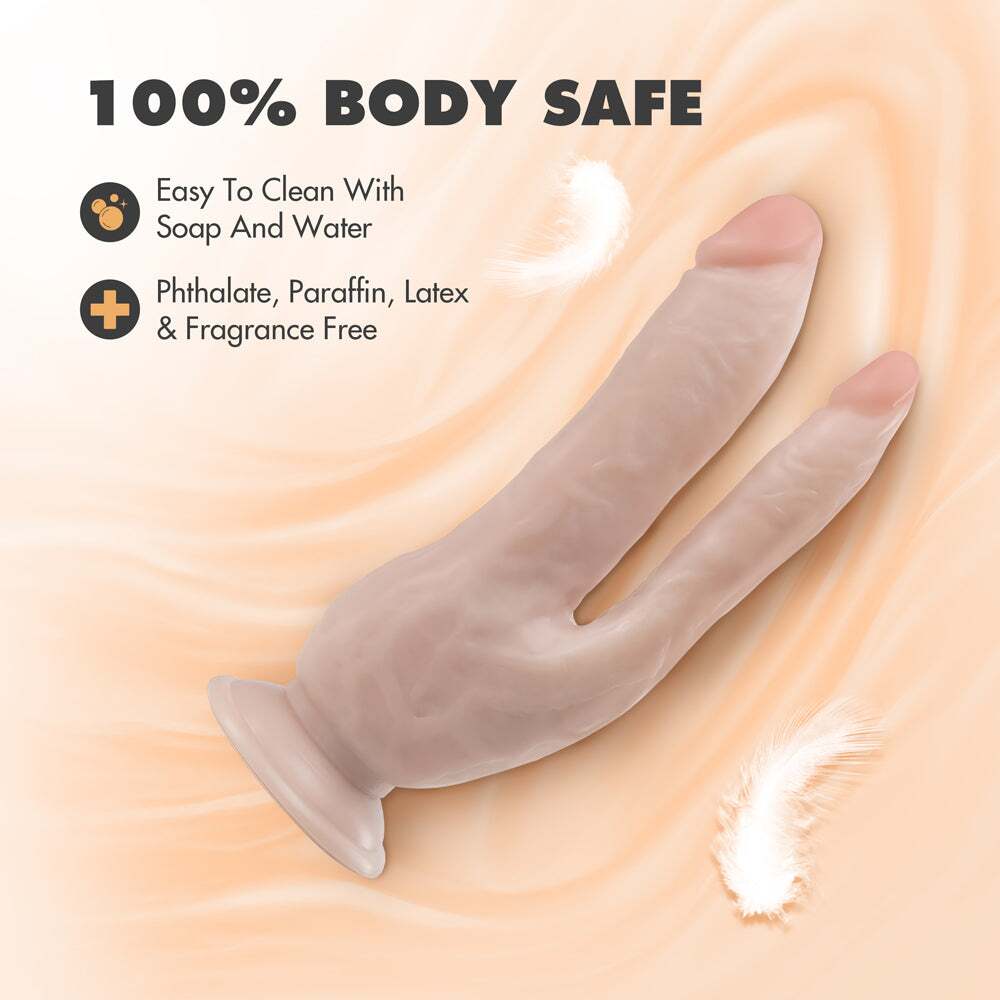 8 inch Dildo from Blush in Vanilla Ivory Beige pictured for anal pleasure for Her or Him