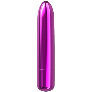 Purple BMS vibrator Point shown in hand for scale