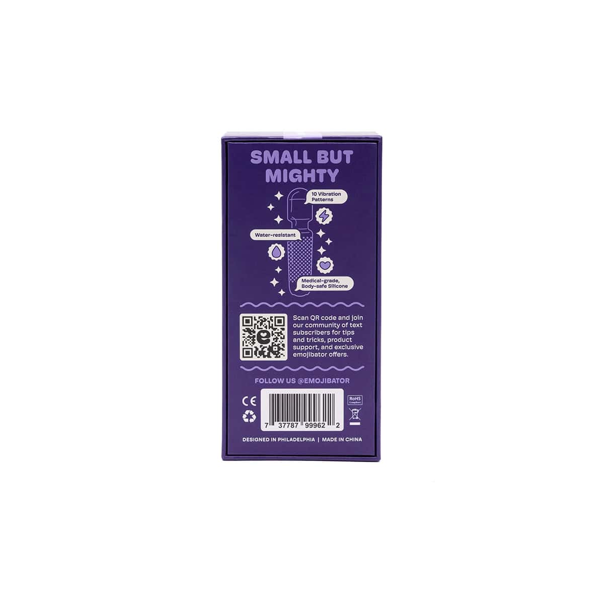 Buy a Emojibator Tiny Wand Vibrator  Lavender vibrator.