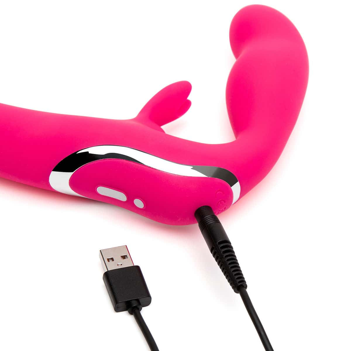 Buy a Happy Rabbit Strapless StrapOn   Pink vibrator.