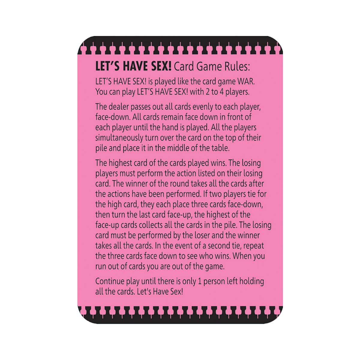 Buy  Let's Have Sex Card Game book for her.
