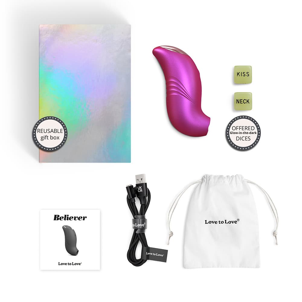 Buy a Love to Love Believer Iridescent Berry vibrator.