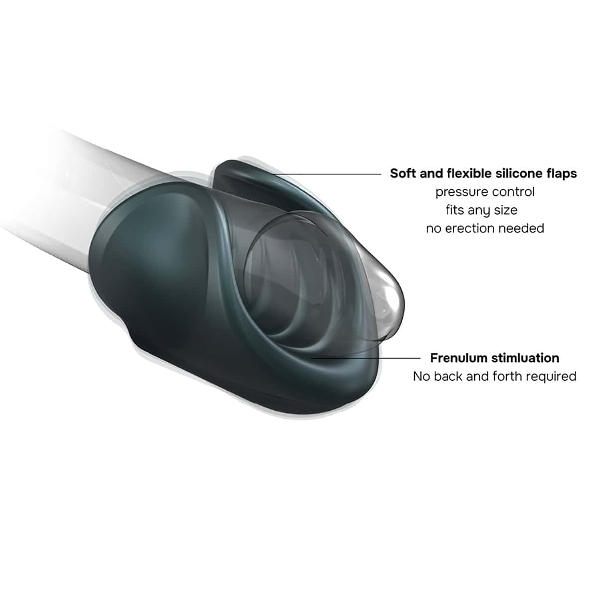 Buy a MAN WAN Starter Travel Size Silicone Vibrating Masturbator Pine Grey vibrator.
