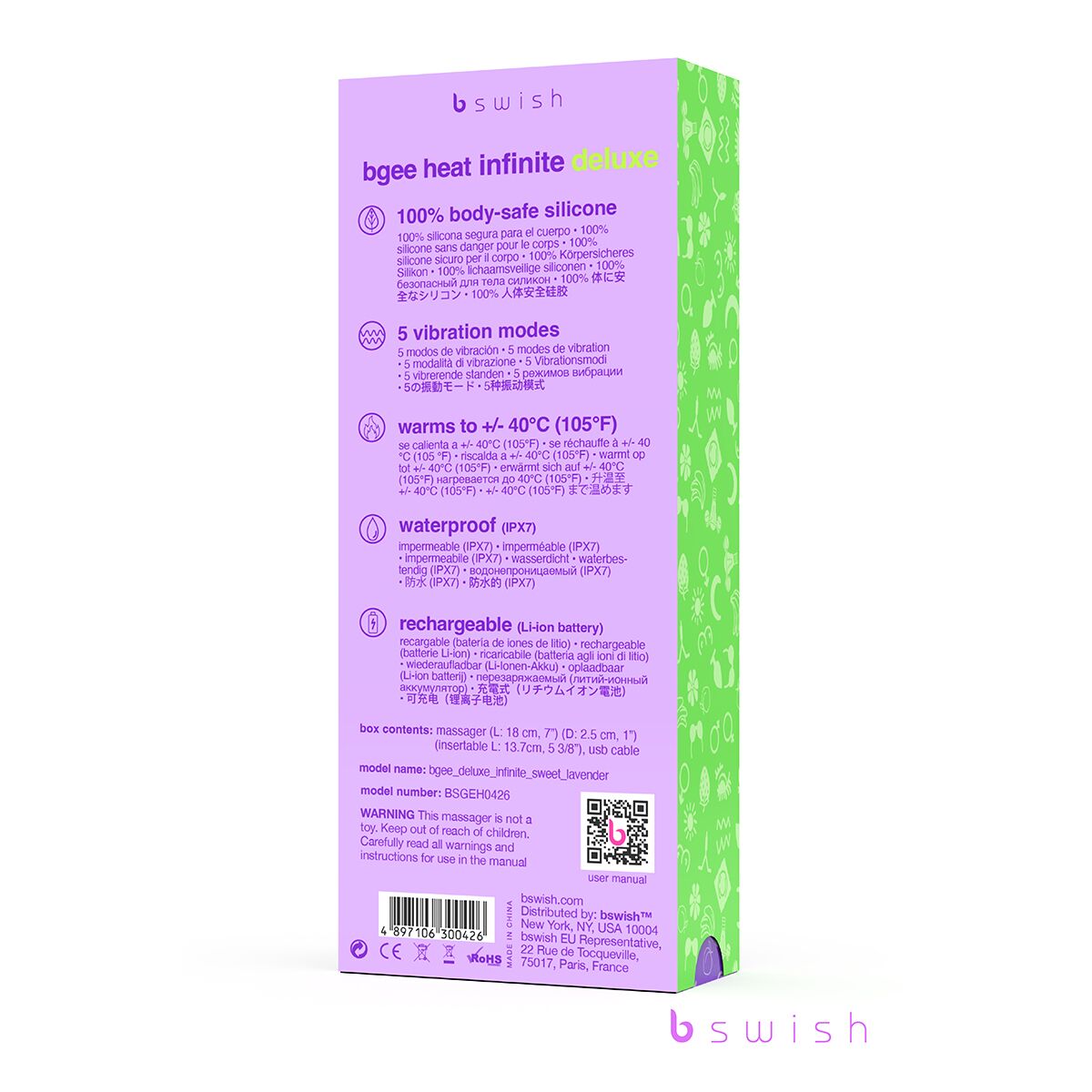 Buy a B Swish Bgee Deluxe Infinite Sweet Lavender vibrator.