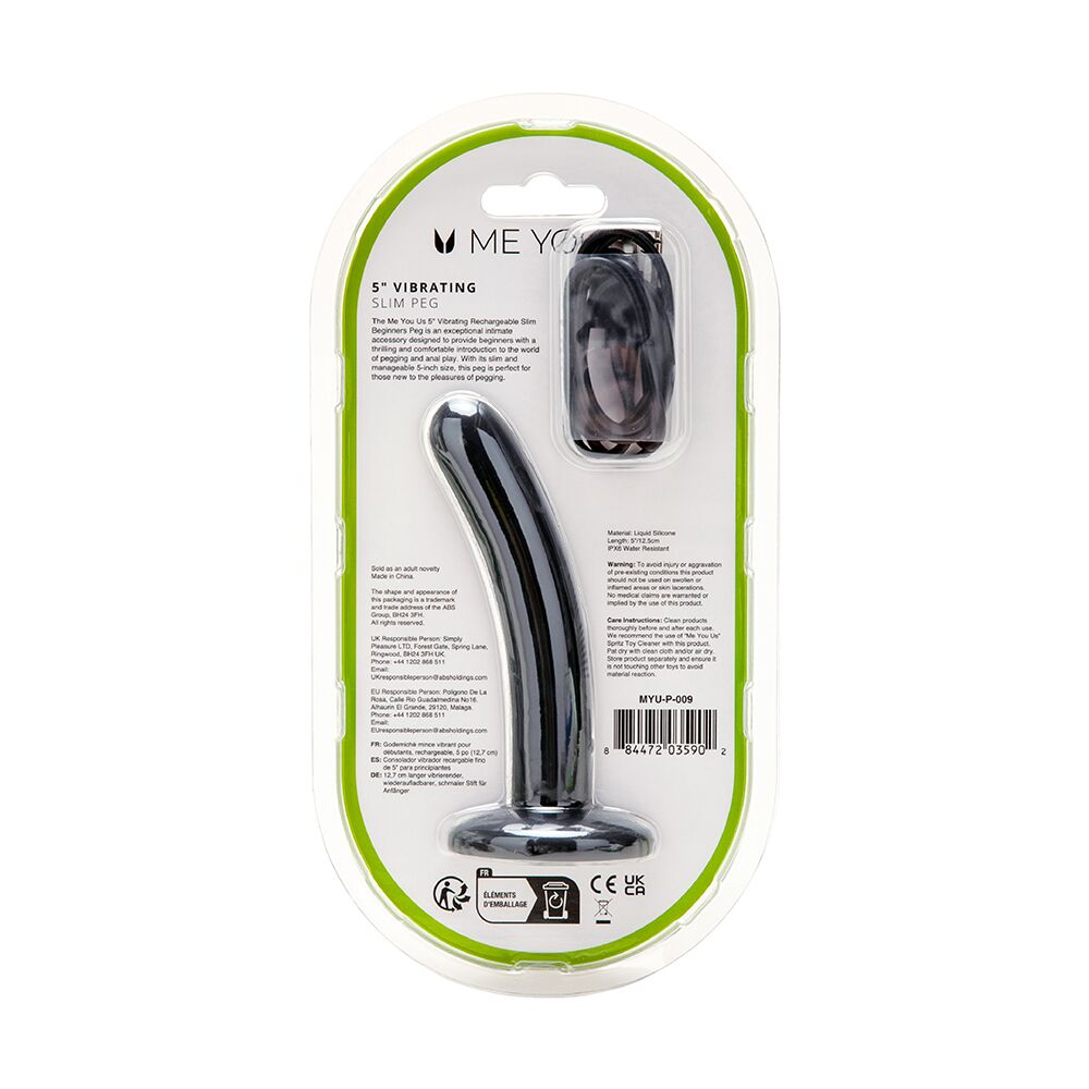 Buy a Me You Us 5in Vibr Rech Slim Begin Peg vibrator.
