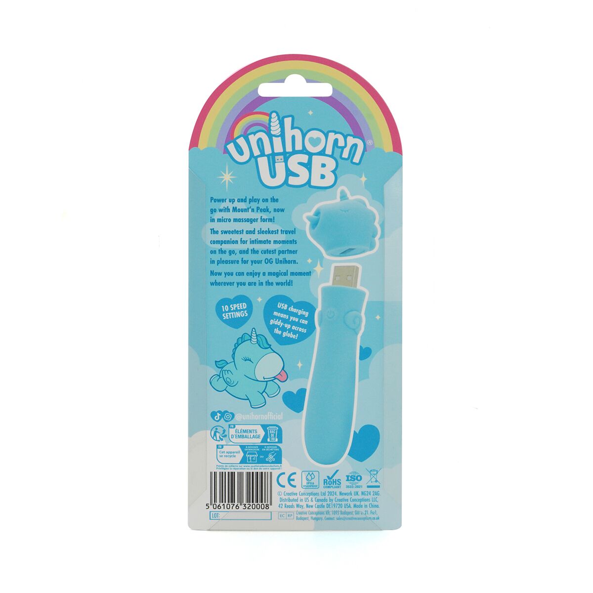 Buy a Unihorn USB Bullet Mount'n Peak Blue vibrator.