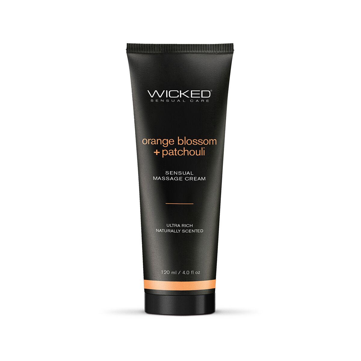 Buy and try Wicked Massage Cream Orange Patchouli 4oz intimate lotion for daily self care by Wicked Sensual Care