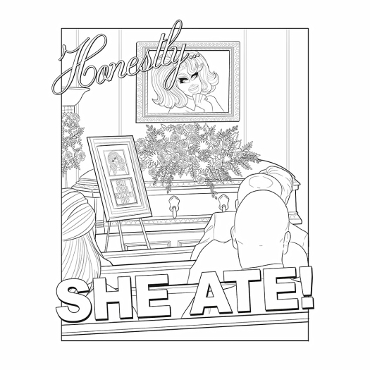 Buy  The Official Trixie and Katya Coloring Book book for her.