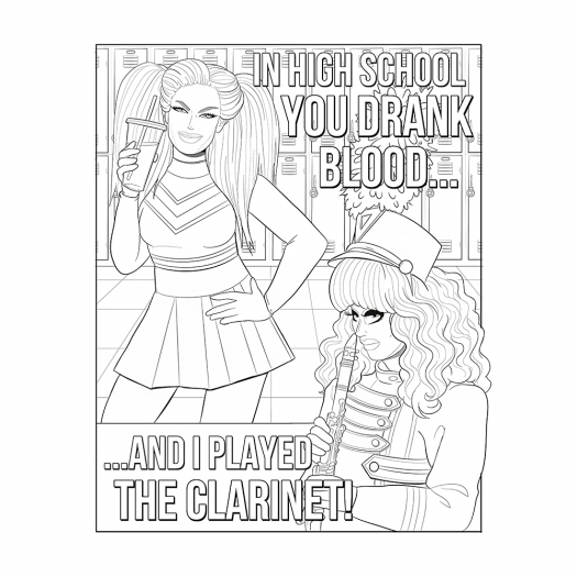 Buy  The Official Trixie and Katya Coloring Book book for her.